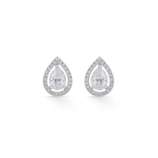 Solitaire Crystal Cascade Earrings
