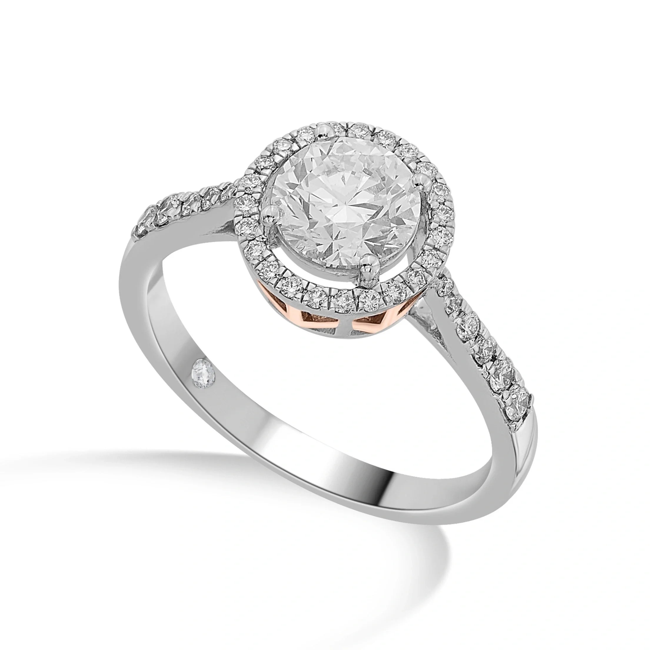 Zen Pirlanta Icy Halo Radiance Ring - Zen Diamond India