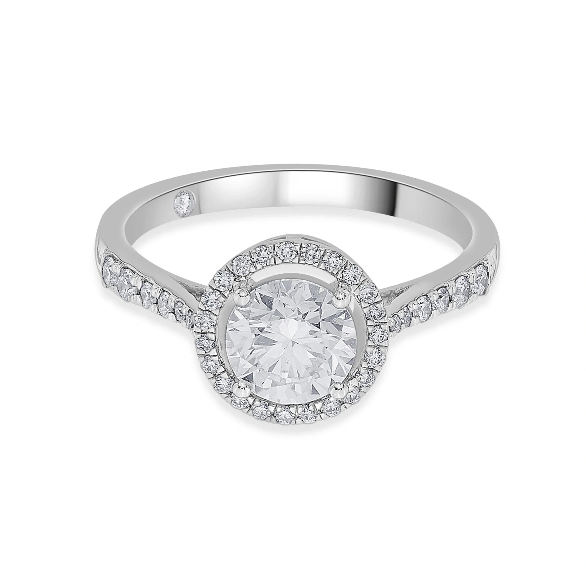 Zen Pirlanta Icy Halo Radiance Ring - Zen Diamond India