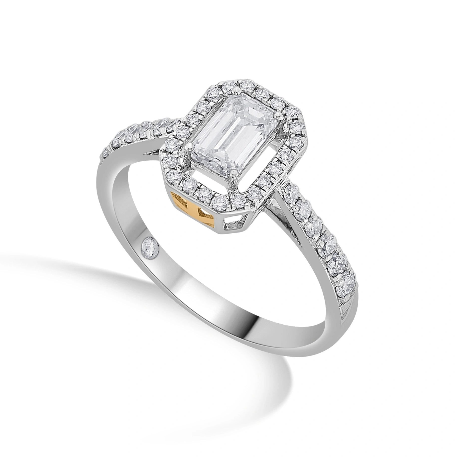 Zen Pirlanta Radiant Emerald Ring - Zen Diamond India