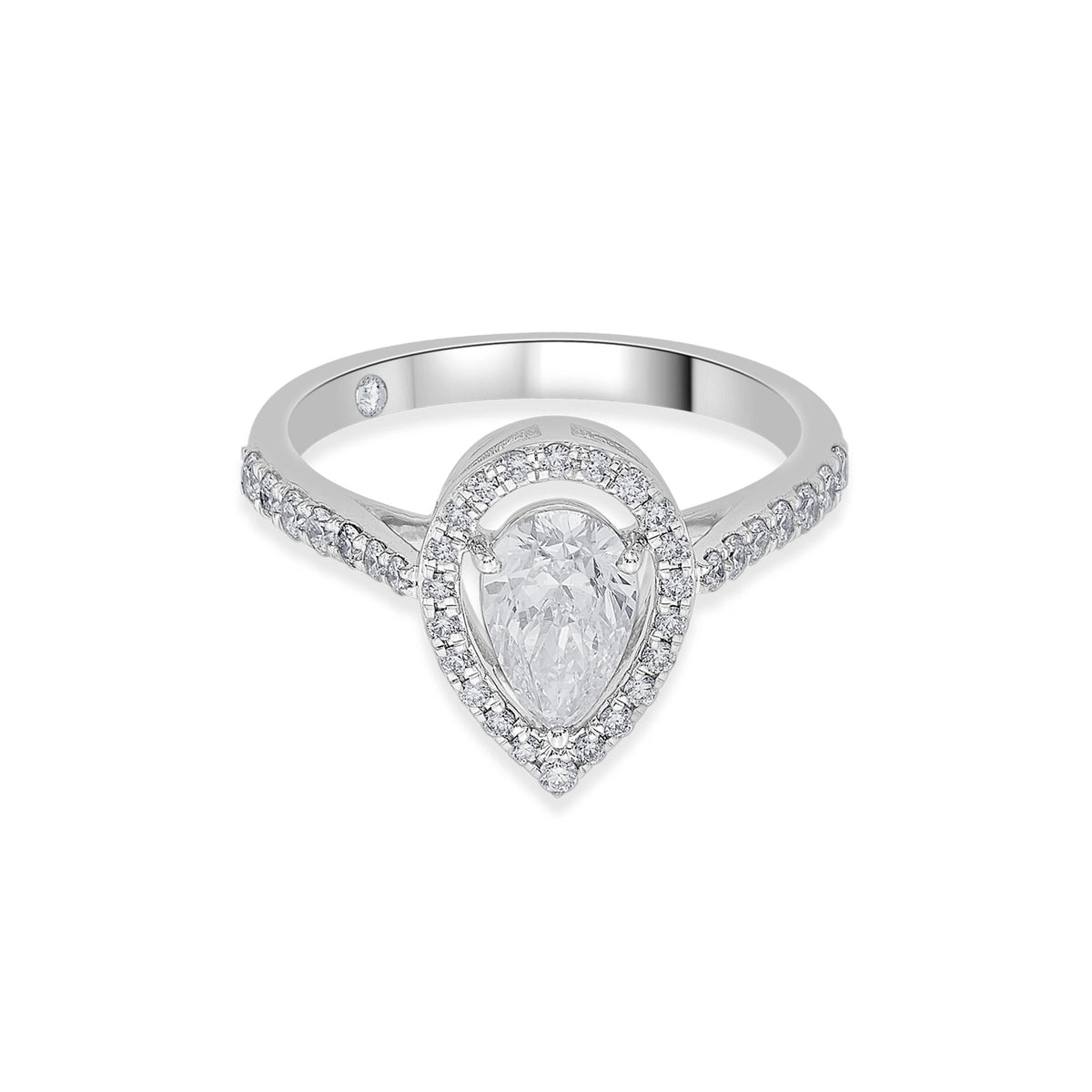 Solitaire Pear Drop Brilliance Ring