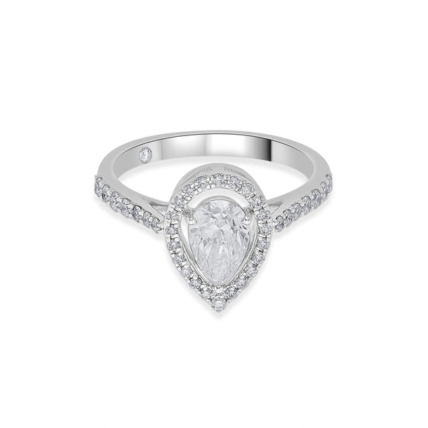 Solitaire Pear Drop Brilliance Ring