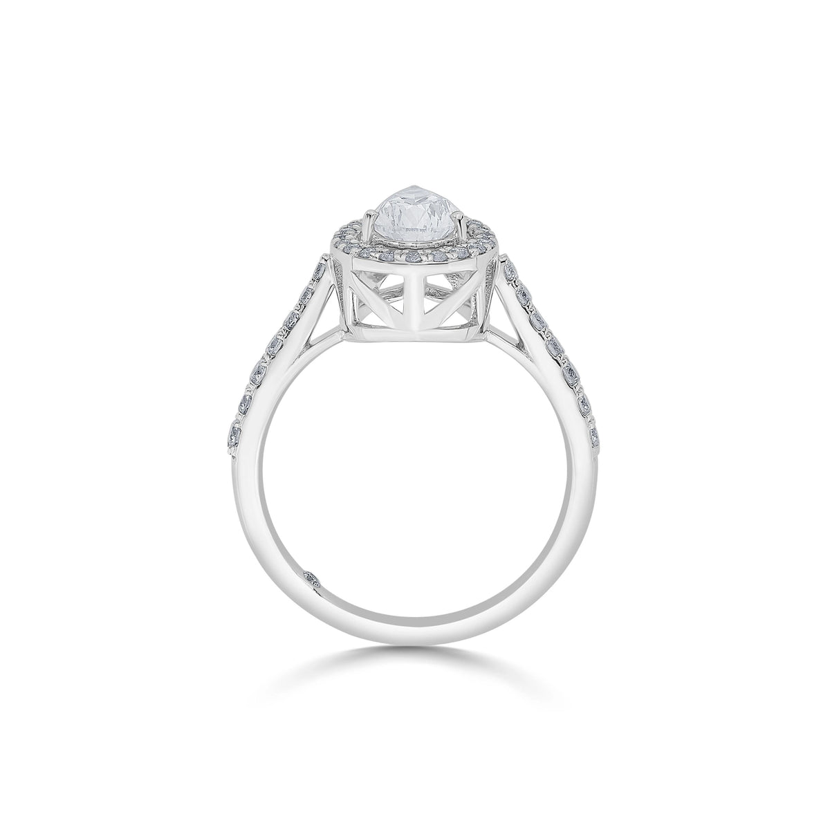 Solitaire Pear Drop Brilliance Ring
