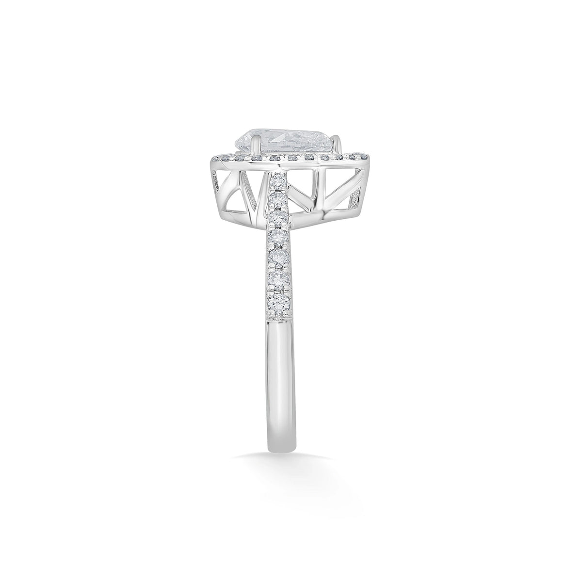 Solitaire Pear Drop Brilliance Ring