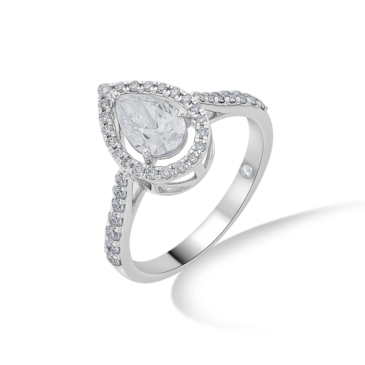 Solitaire Pear Drop Brilliance Ring