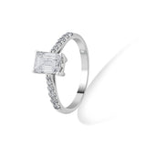 Solitaire Regal Radiance Emerald - Cut Ring - Zen Diamond India