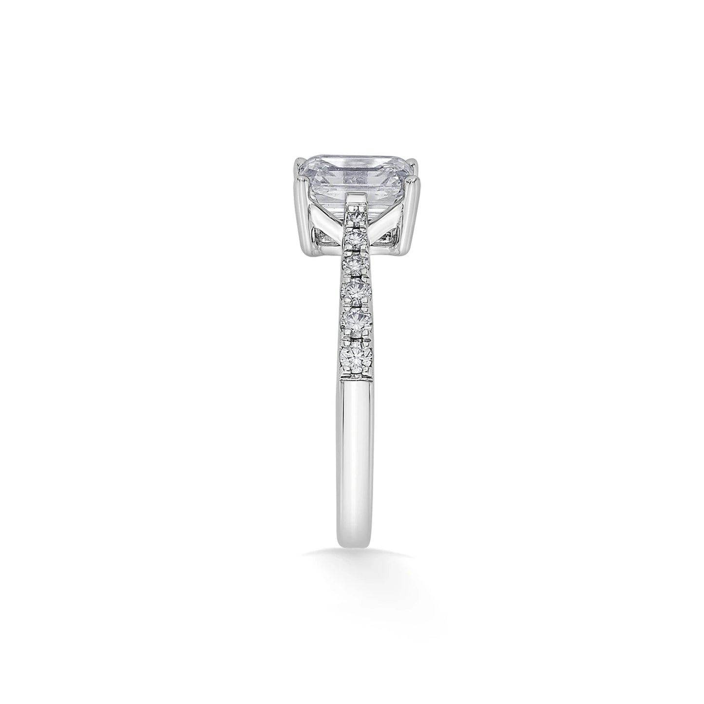Solitaire Regal Radiance Emerald - Cut Ring - Zen Diamond India