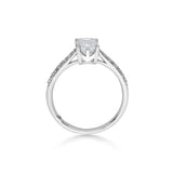 Solitaire Regal Radiance Emerald - Cut Ring - Zen Diamond India