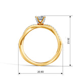 Emerald Cut Eternal Solitaire Engagement Ring
