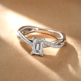 Emerald Cut Eternal Solitaire Engagement Ring
