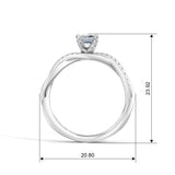 Emerald Cut Eternal Solitaire Engagement Ring
