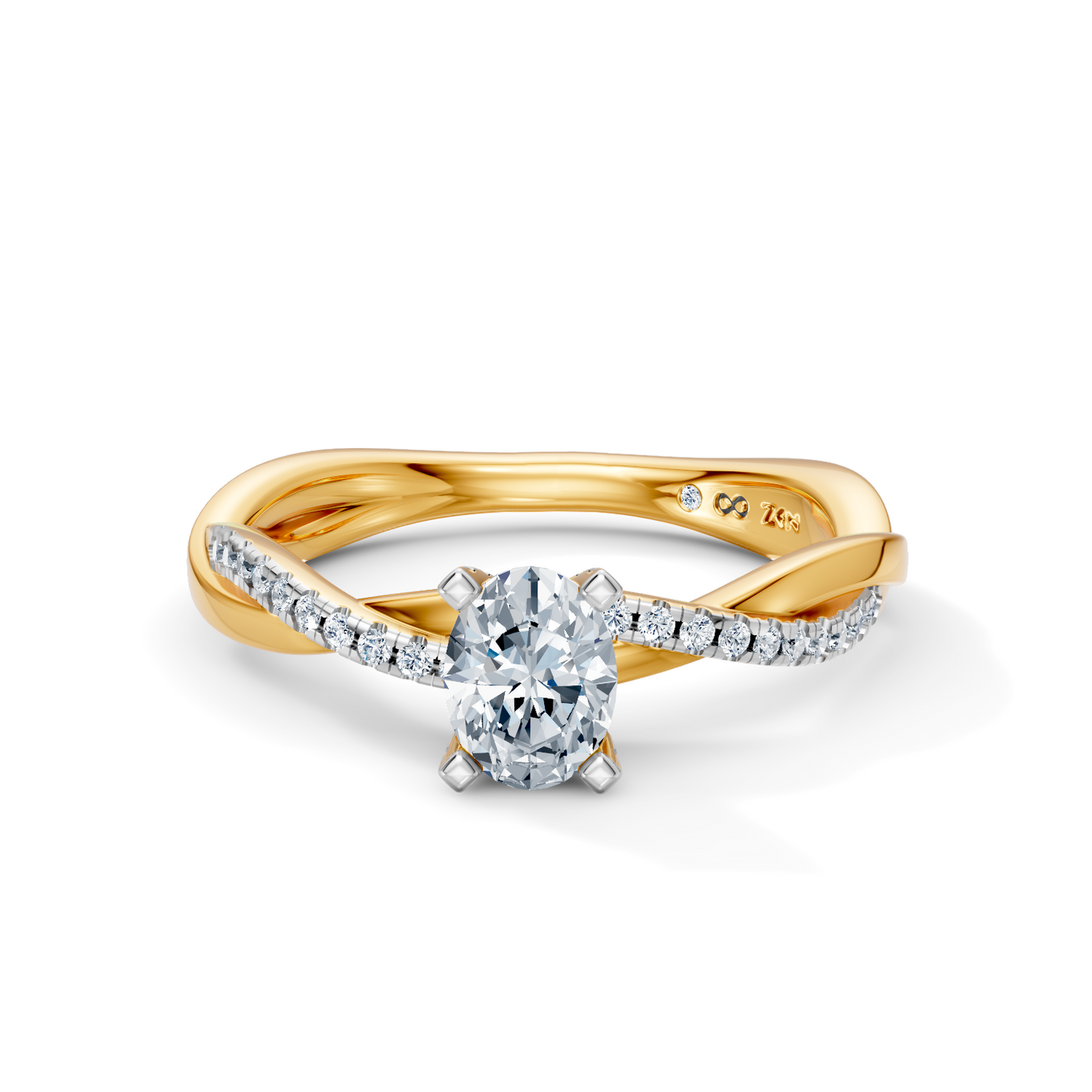 Oval Eternal Solitaire Engagement Ring