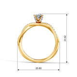 Oval Eternal Solitaire Engagement Ring