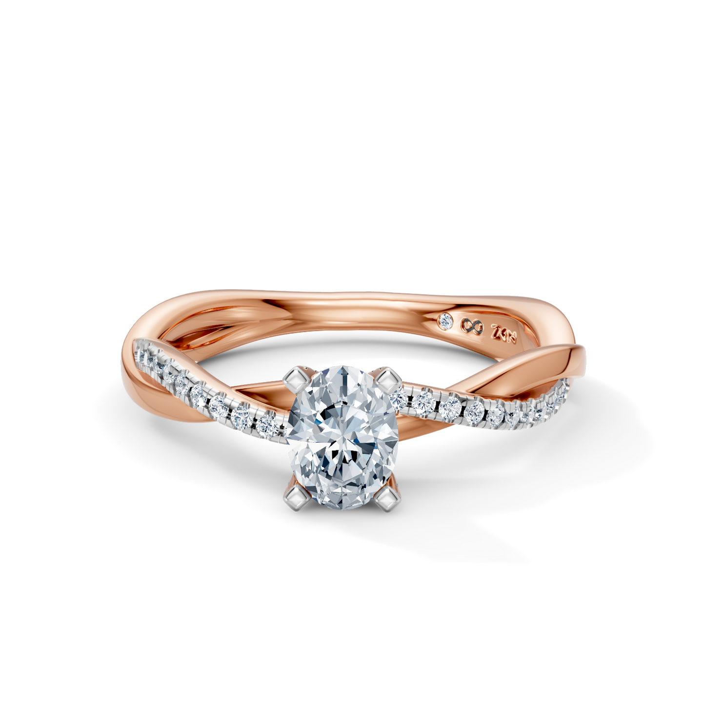 Oval Eternal Solitaire Engagement Ring