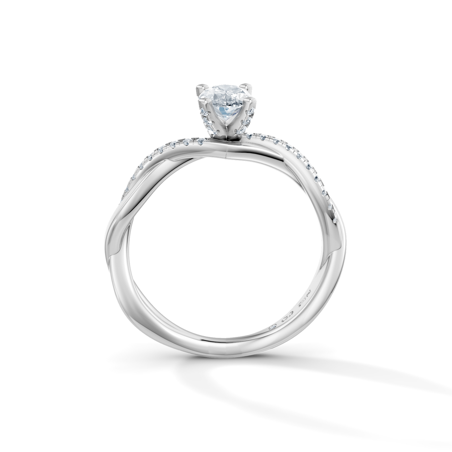 Oval Eternal Solitaire Engagement Ring