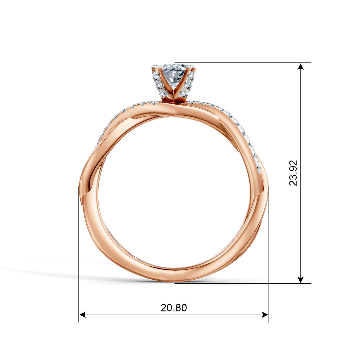 Oval Eternal Solitaire Engagement Ring