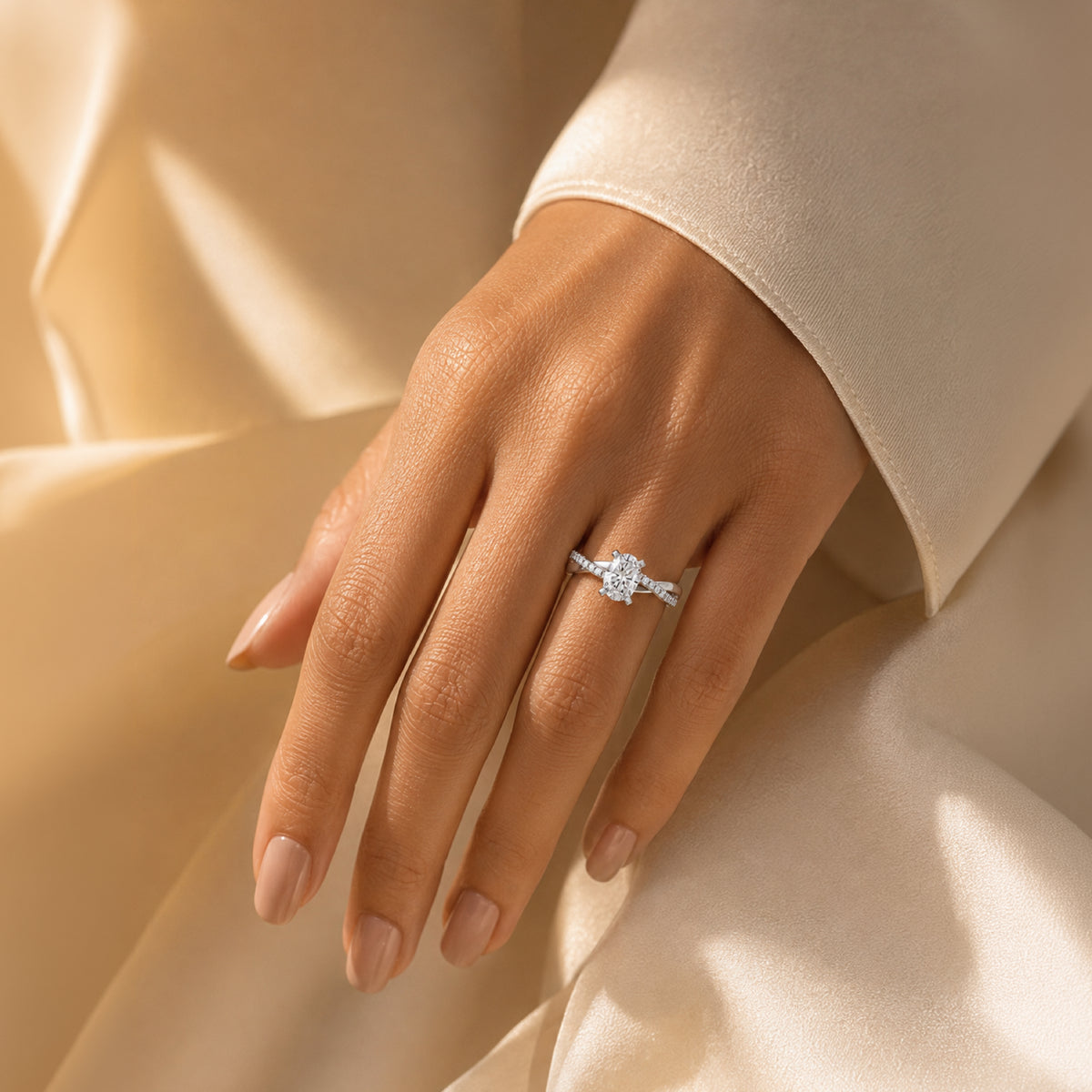 Oval Eternal Solitaire Engagement Ring