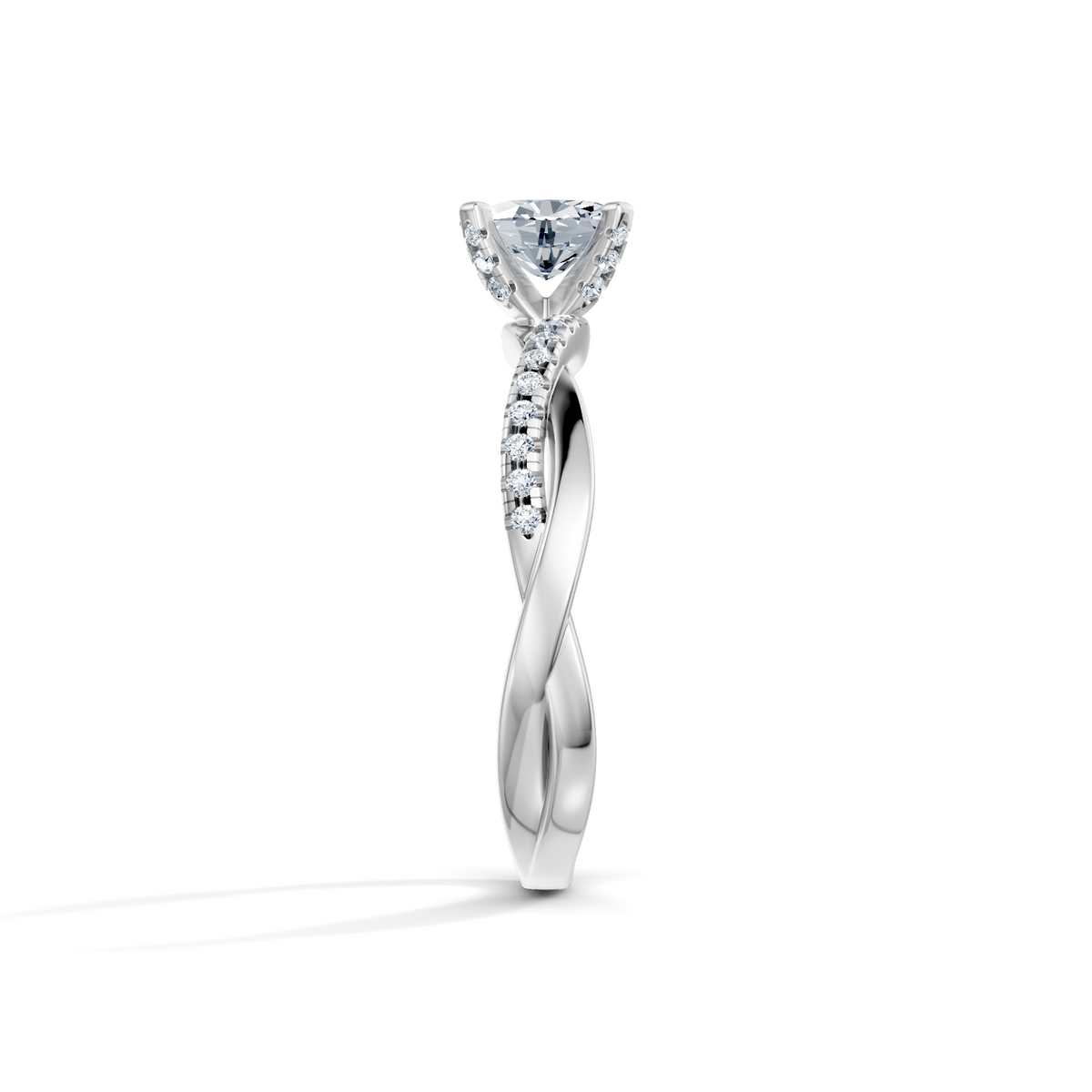 Oval Eternal Solitaire Engagement Ring