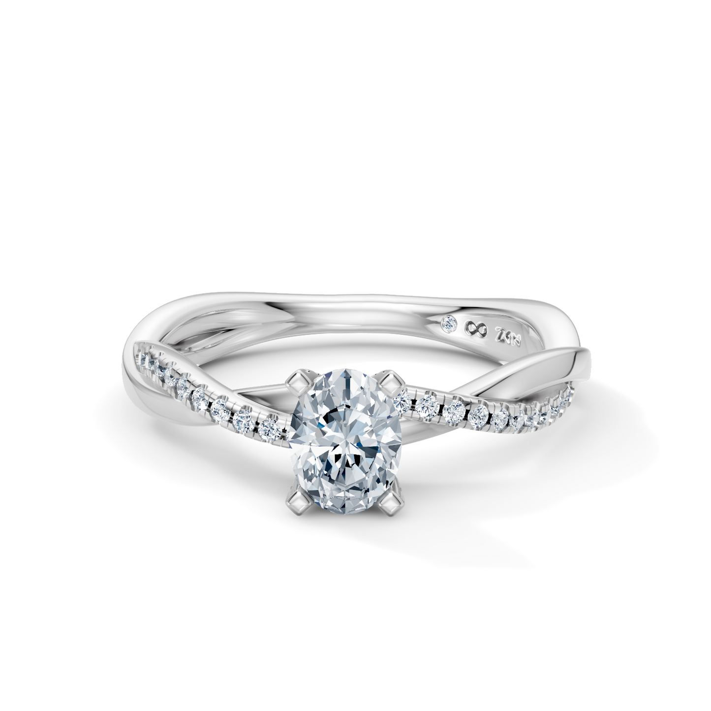 Oval Eternal Solitaire Engagement Ring
