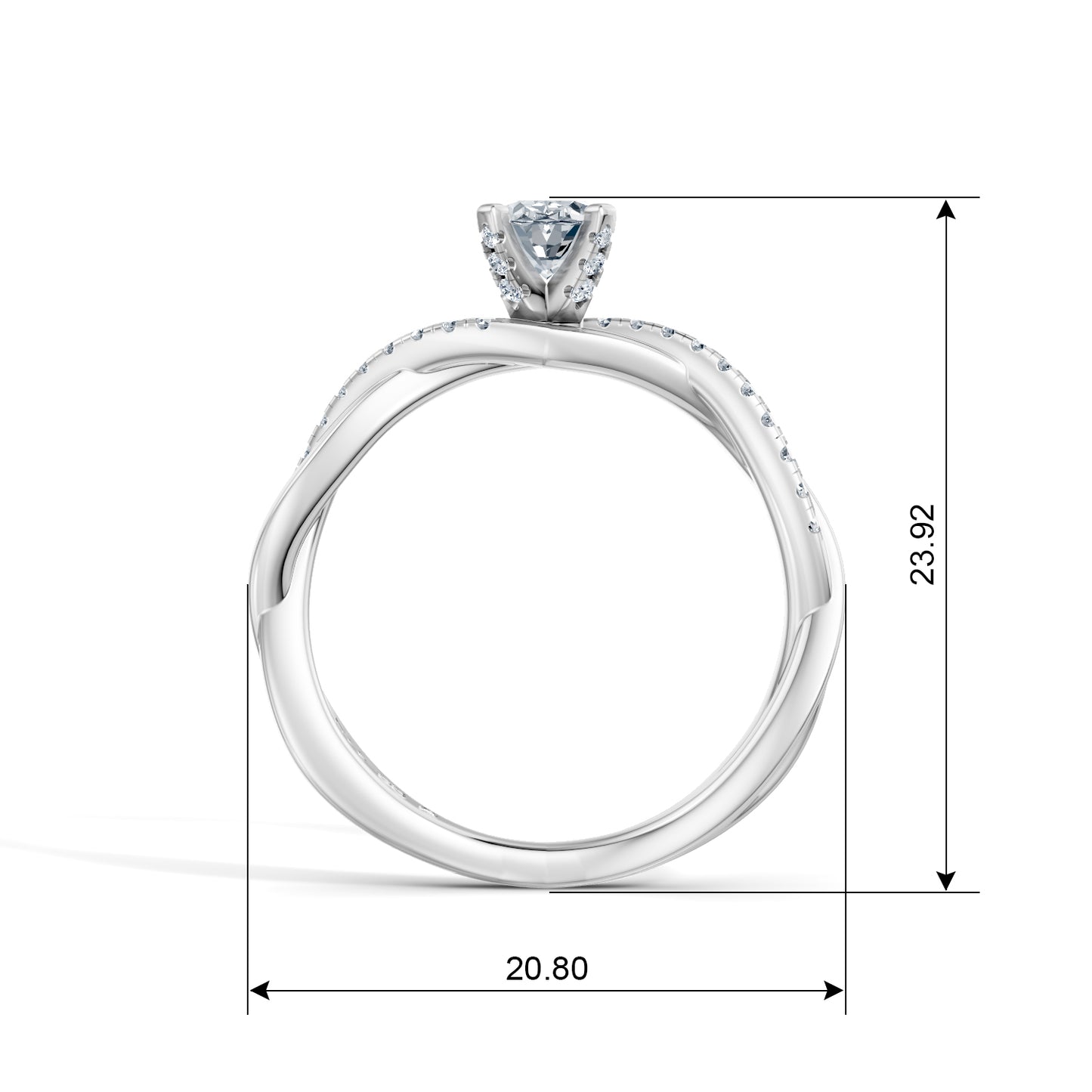 Oval Eternal Solitaire Engagement Ring