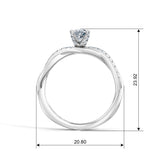 Oval Eternal Solitaire Engagement Ring