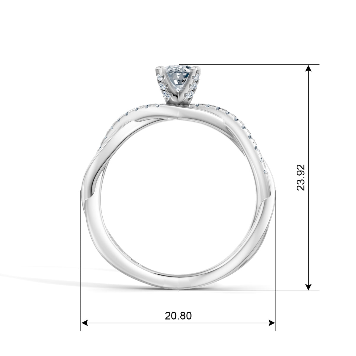 Oval Eternal Solitaire Engagement Ring