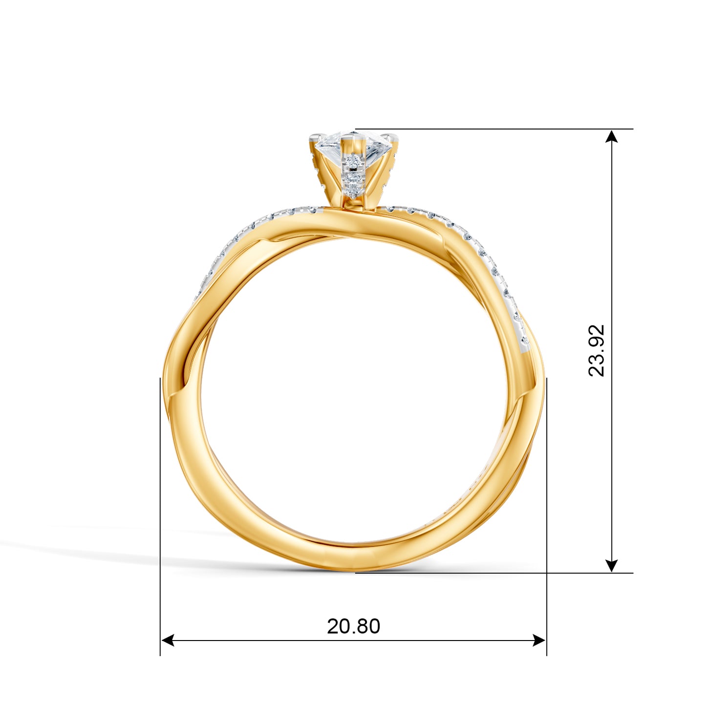 Pear Eternal Solitaire Engagement Ring