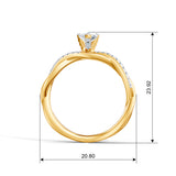 Pear Eternal Solitaire Engagement Ring