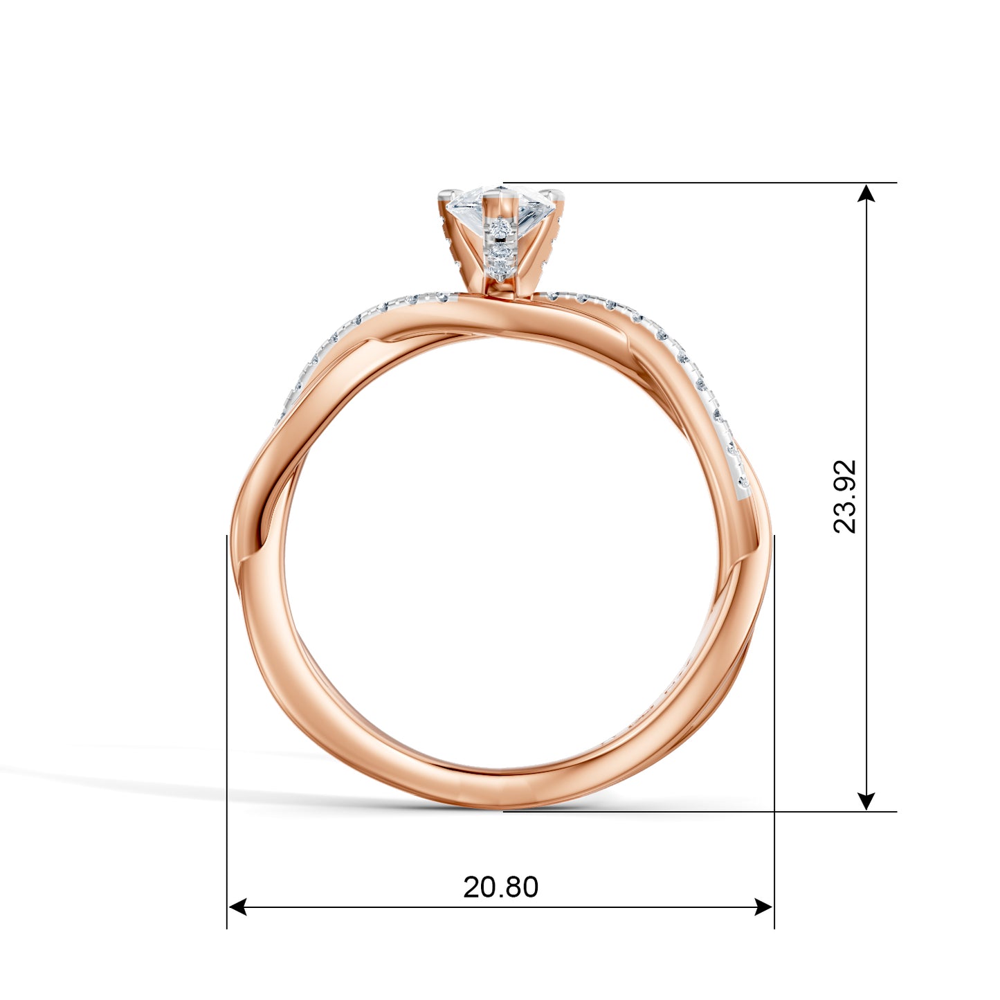 Pear Eternal Solitaire Engagement Ring