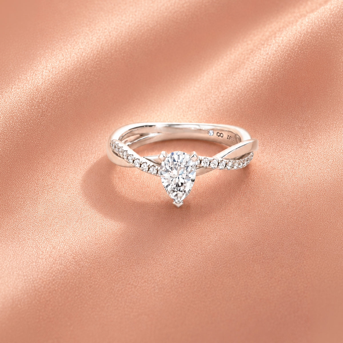 Pear Eternal Solitaire Engagement Ring