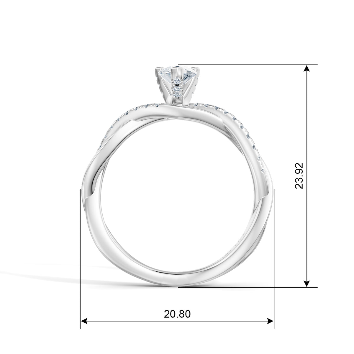 Pear Eternal Solitaire Engagement Ring