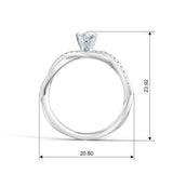 Pear Eternal Solitaire Engagement Ring