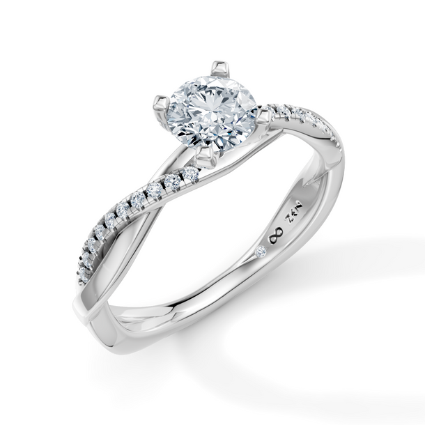 Round Eternal Solitaire Engagement Ring