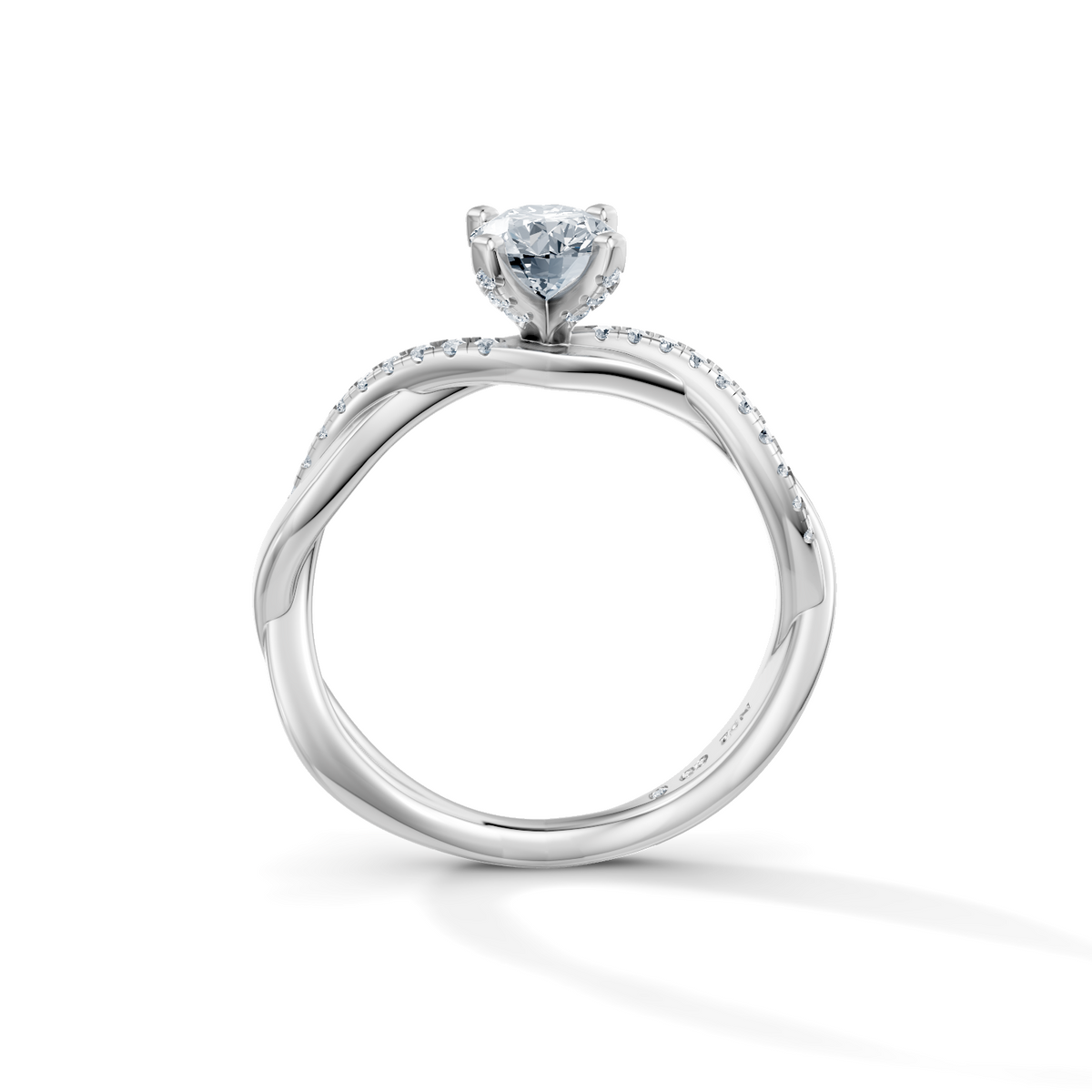 Round Eternal Solitaire Engagement Ring