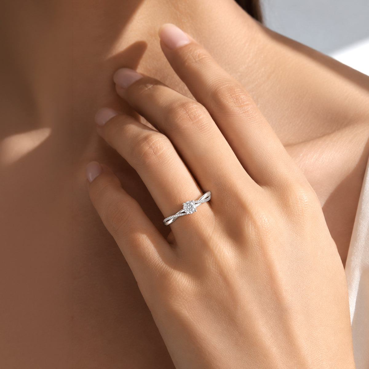 Round Eternal Solitaire Engagement Ring
