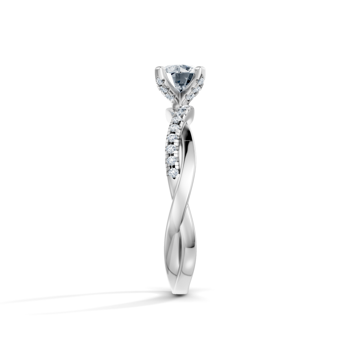 Round Eternal Solitaire Engagement Ring