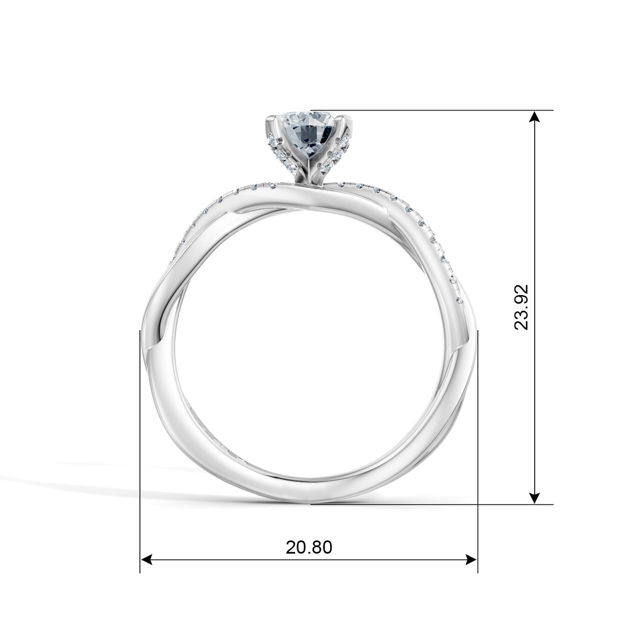 Round Eternal Solitaire Engagement Ring