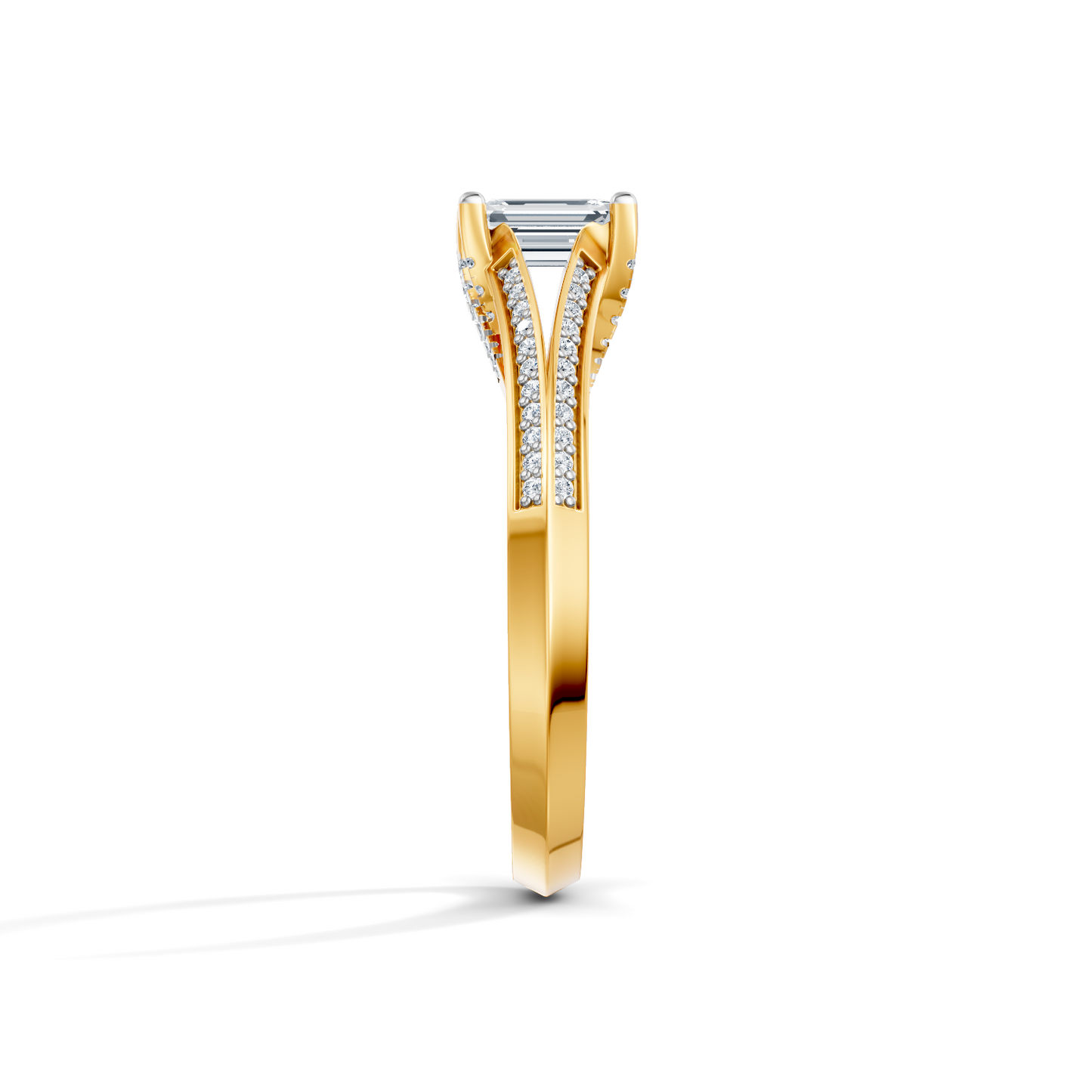 Emerald Cut Radiance Solitaire Engagement Ring