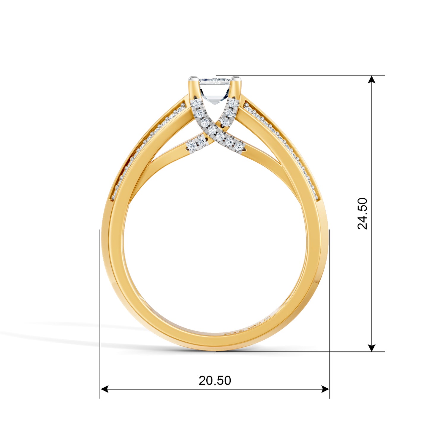 Emerald Cut Radiance Solitaire Engagement Ring