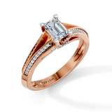 Emerald Cut Radiance Solitaire Engagement Ring