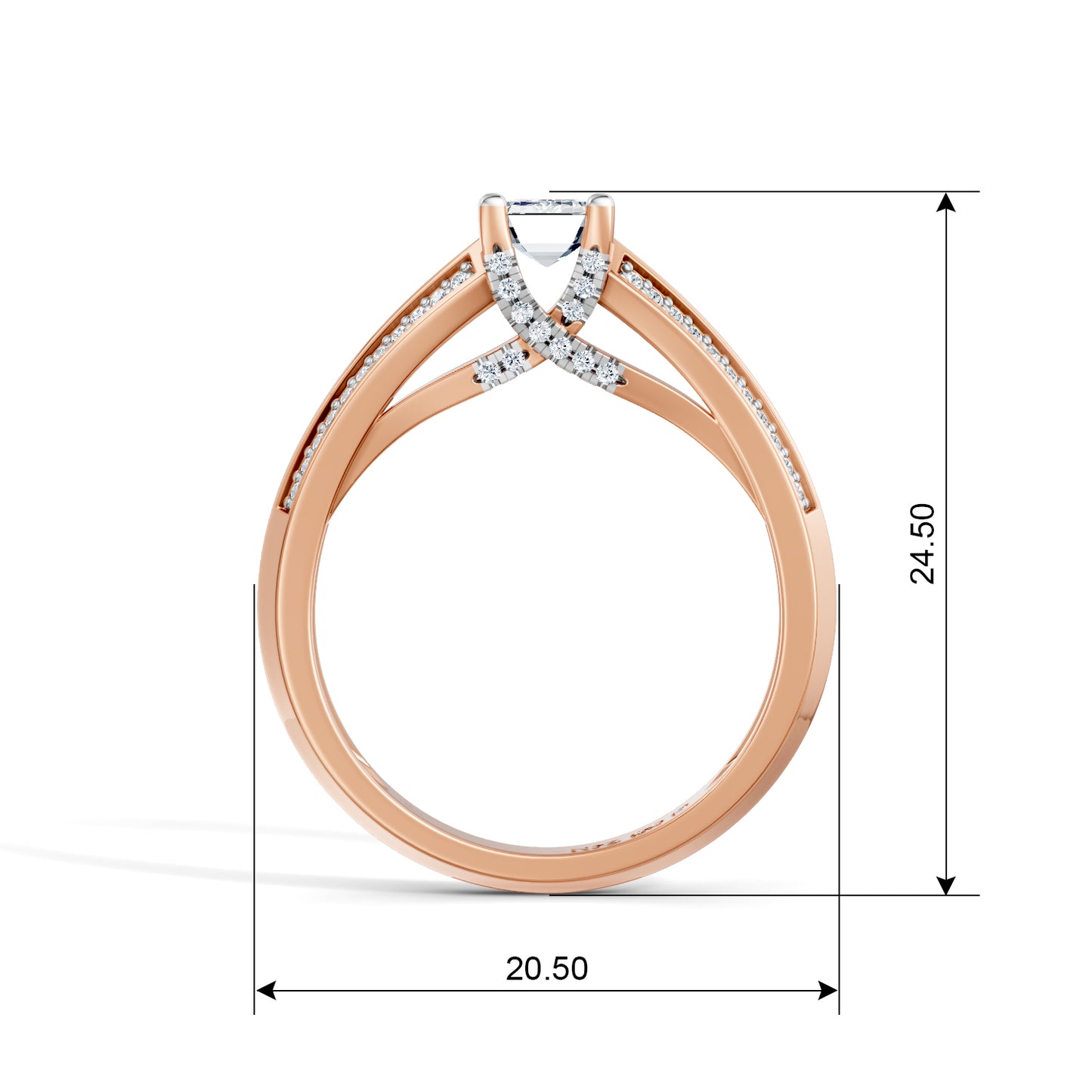 Emerald Cut Radiance Solitaire Engagement Ring