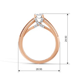 Emerald Cut Radiance Solitaire Engagement Ring