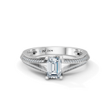 Emerald Cut Radiance Solitaire Engagement Ring