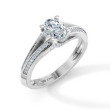Oval Radiance Solitaire Engagement Ring