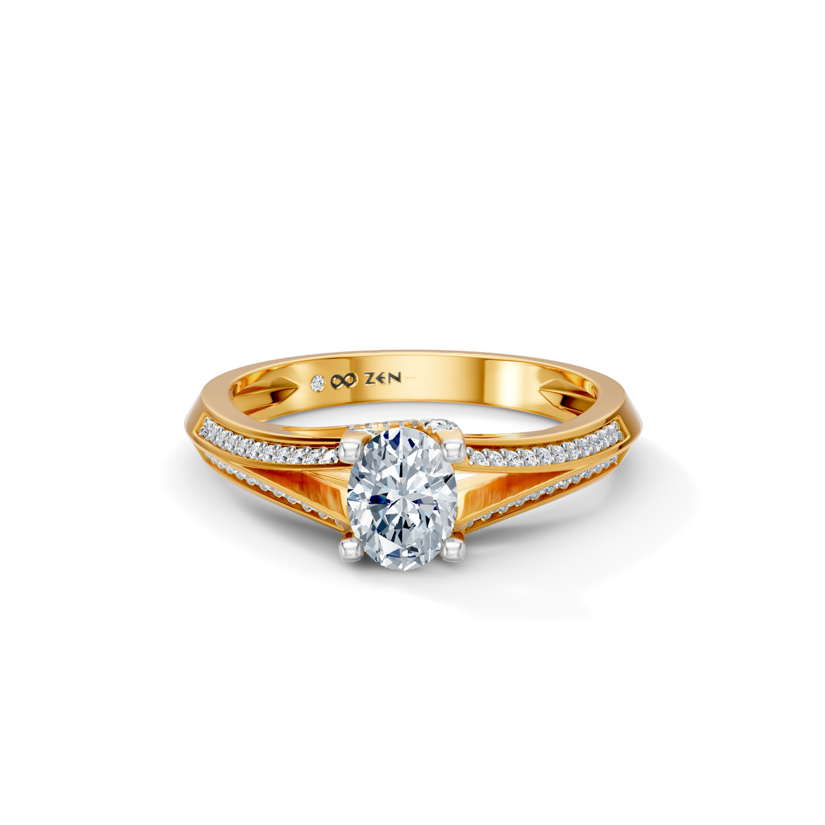 Oval Radiance Solitaire Engagement Ring