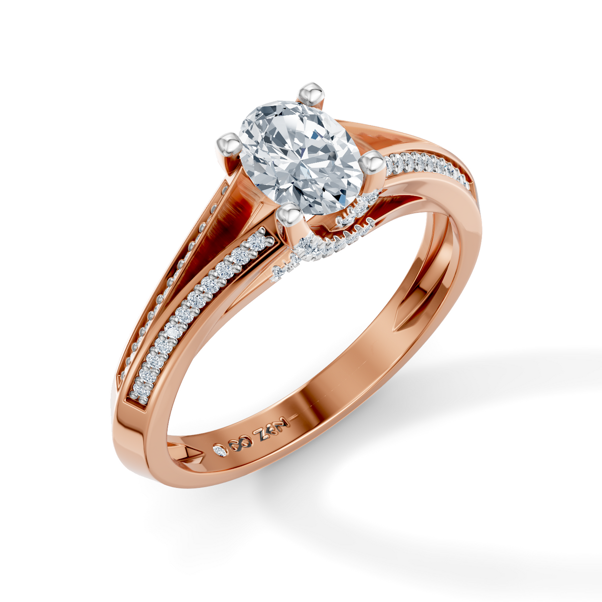 Oval Radiance Solitaire Engagement Ring