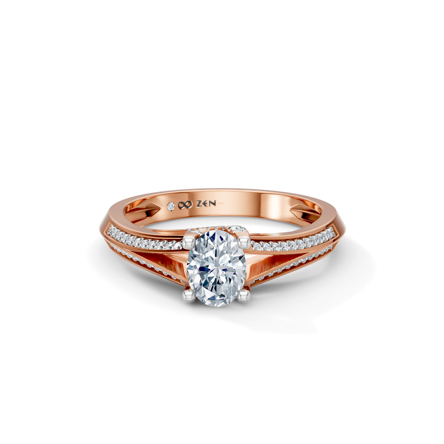 Oval Radiance Solitaire Engagement Ring