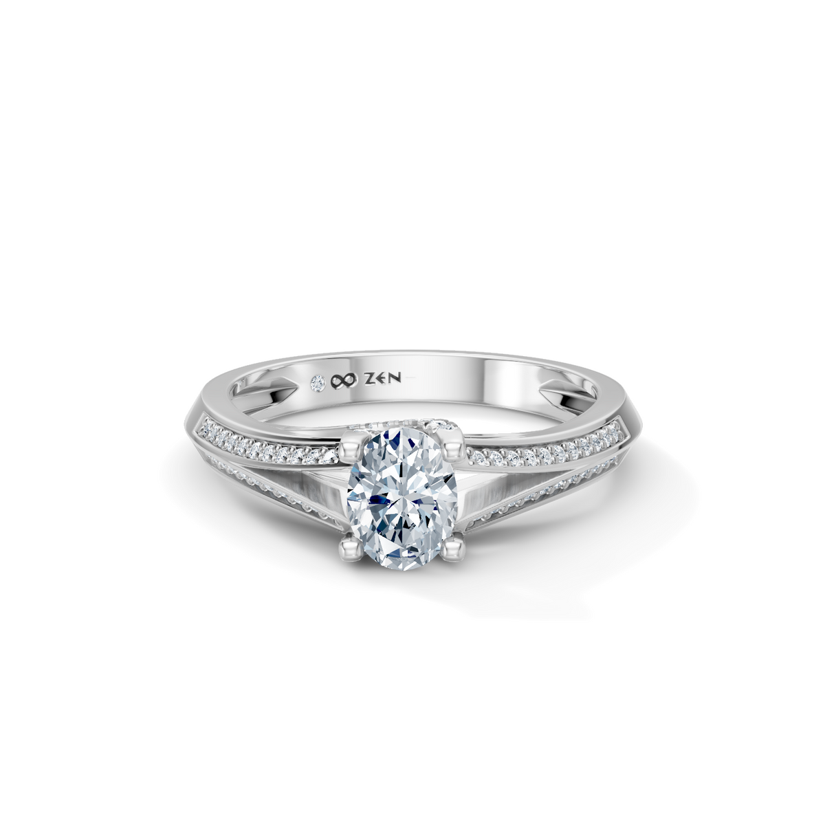 Oval Radiance Solitaire Engagement Ring