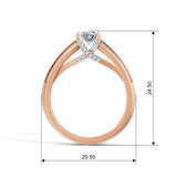 Oval Radiance Solitaire Engagement Ring