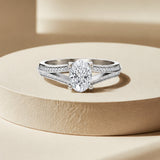 Oval Radiance Solitaire Engagement Ring